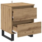 vidaXL Cabinet de chevet avec tiroir Chêne artisanal 40 x 35 x 50 cm
