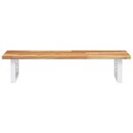 vidaXL Étagère de vasque murale acier et bois massif d'acacia