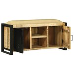 vidaXL Banc 100x35x50 cm Bois massif Bois de manguier brut