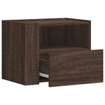 vidaXL Tables de chevet murales 2 Pièces chêne marron 45x30x35 cm
