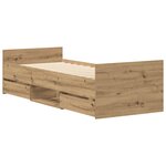 vidaXL Cadre de lit sans matelas chêne artisanal 90x190 cm