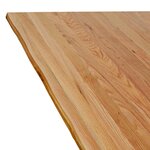 vidaXL Table à manger et bord naturel bois massif chêne