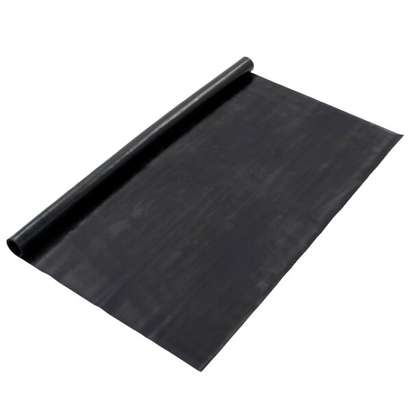 vidaXL Tapis de sol Noir 1 2 x 5 m Caoutchouc