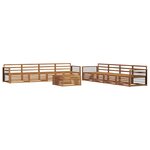 vidaXL Ensemble de canapés d'extérieur 9 pc Naturel