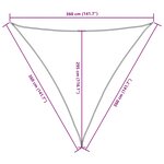 vidaXL Voile de parasol tissu oxford triangulaire 3 6x3 6x3 6 m taupe