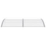 vidaXL Auvent de porte Gris 200x100 cm Polycarbonate