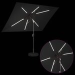 vidaXL Parasol de jardin avec lumières LED et base 200 x 300 cm