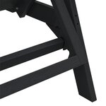 Ensemble de salon de jardin en 3 pièces vidaXL - Noir HDPE