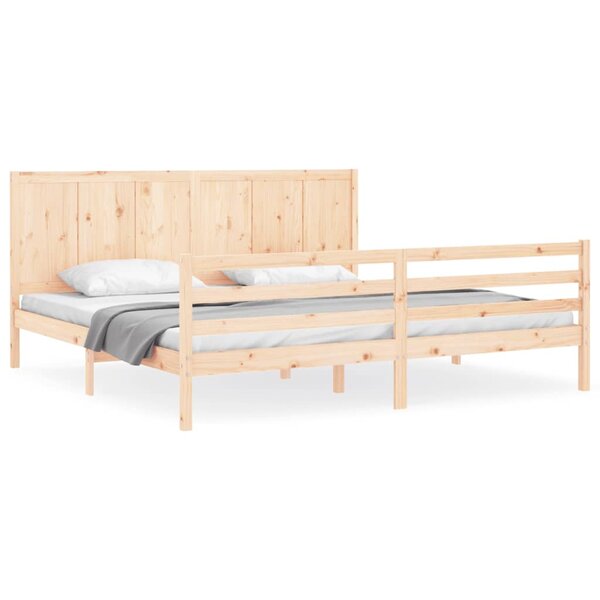 vidaXL Cadre de lit sans matelas 200x200 cm bois massif