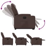 vidaXL Fauteuil inclinable électrique marron similicuir