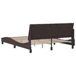 vidaXL Cadre de lit sans matelas marron foncé 160x200 cm tissu