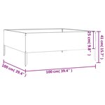 vidaXL Lit surélevé de jardin 100x100x41 cm acier corten