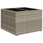 vidaXL Salon de jardin avec coussins 7 Pièces gris clair résine tressée