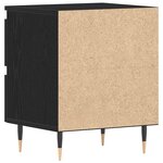 vidaXL Cabinet de chevet Chêne noir 40 x 35 x 50 cm Bois d'ingénierie
