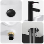 vidaXL Meuble de lavabo mural Noir 49 x 41 x 63 cm Bois d'ingénierie