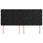 vidaXL Tête de lit Noir 180x7x118/128 cm Velours