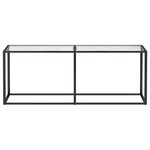 vidaXL Table console Transparent 200x35x75 5 cm Verre trempé