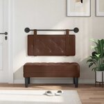 vidaXL Tête de lit suspendue Marron Simili cuir