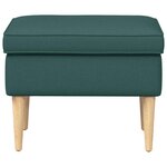vidaXL Pouf Vert foncé 55 x 35 x 41 cm Polyester