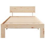 vidaXL Cadre de lit avec tête de lit 100x200 cm en bois de pin massif