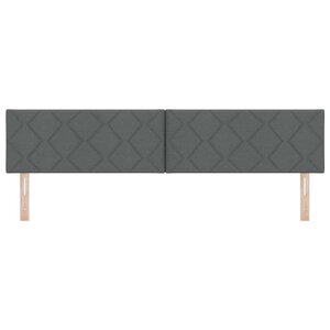 vidaXL Tête de Lit en Tissu avec tête de lit Gris foncé 200 cm tissu