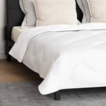 vidaXL Duvet d'hiver avec oreiller 3 Pièces Blanc Microfibre