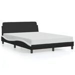 vidaXL Cadre de lit sans matelas noir et blanc 120x200 cm similicuir