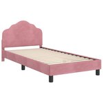 vidaXL Cadre de lit pour enfants avec tête de lit Rose 80 x 200 cm
