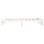 vidaXL Cadre de lit sans matelas blanc bois massif 75x190 cm