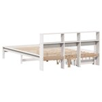 vidaXL Lit bibliothèque sans matelas blanc 140x200 cm bois pin massif