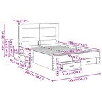 vidaXL Cadre de lit avec tiroir avec tête de lit Bois d'ingénierie