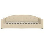 vidaXL Lit de jour avec matelas crème 80x200 cm tissu