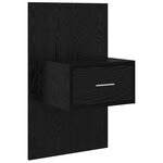 vidaXL Tête de lit avec armoire 3 Pièces Chêne noir Bois d'ingénierie