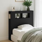 vidaXL Tête de lit à LED noir 100x18 5x103 5 cm bois d'ingénierie