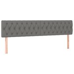 vidaXL Tête de lit à LED Gris foncé 200x7x78/88 cm Tissu