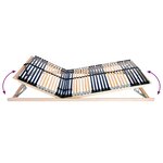 vidaXL Sommier à lattes Marron 120 x 190 cm Bois de hêtre massif
