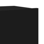vidaXL Ensemble de meubles TV 4 Pièces Noir Bois d'ingénierie