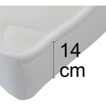Canapé clic clac 3 places - Bleu - Matelas 14 cm - 223 x 96 x 103 cm - MEGAN