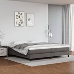 vidaXL Cadre de lit sans matelas gris 200x200 cm similicuir