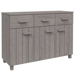 vidaXL Buffet HAMAR Gris clair 113x40x80 cm Bois massif de pin