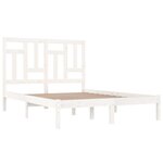 vidaXL Cadre de lit sans matelas blanc 120x190 cm bois massif