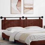 vidaXL Tête de lit suspendue Brun Brillant PU antique