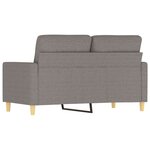 vidaXL Canapé à 2 places Taupe 120 cm Tissu