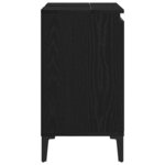vidaXL Meuble de Lavabo de Salle de Bain Chêne noir 58 x 33 x 60 cm