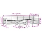 vidaXL Ensemble de canapés d'extérieur 6 pc Naturel