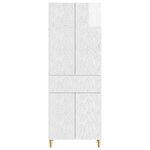 vidaXL Ensemble de Meubles 2 Pièces Blanc brillant Bois d'ingénierie