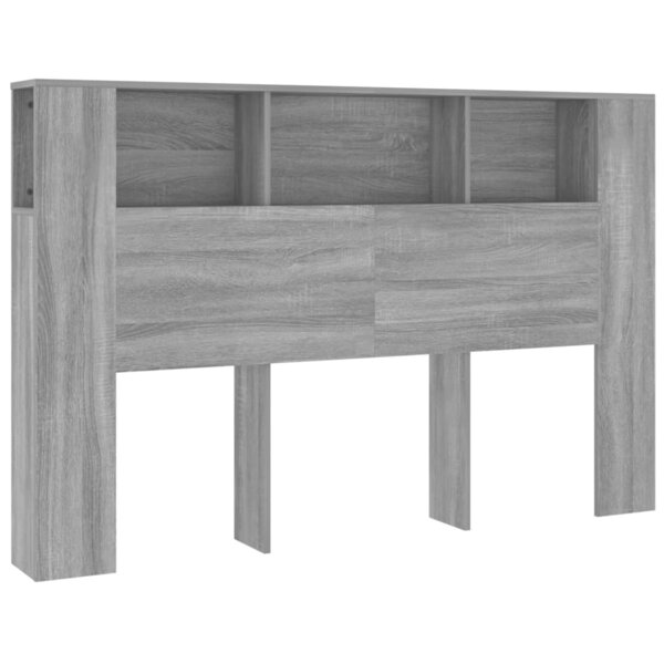 vidaXL Armoire de tête de lit Sonoma gris 160x18 5x104 5 cm