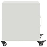vidaXL Tables de chevet 2 Pièces blanc 36x39x43 5 cm acier