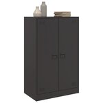 vidaXL Buffet noir 67x39x107 cm acier