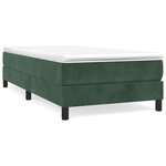 vidaXL Cadre de lit Vert foncé 90x190 cm Velours